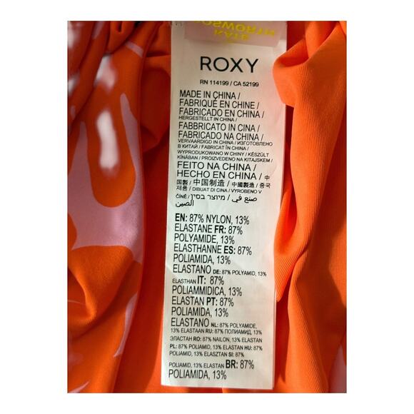 Roxy Kate Bosworth swimsuit One Piece floral pink orange size XXL - Picture 5 of 8